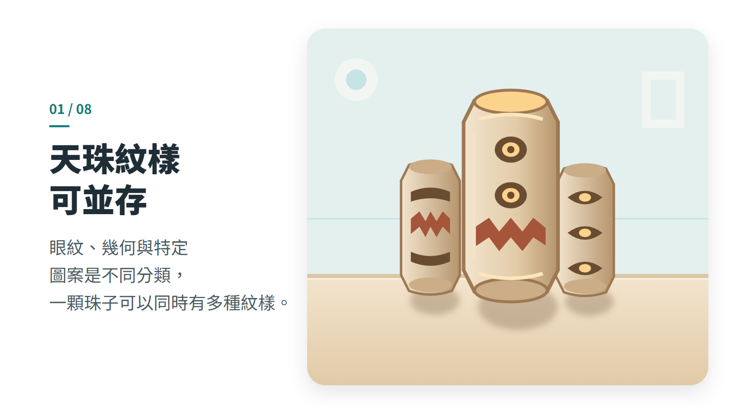 天珠紋樣 可並存