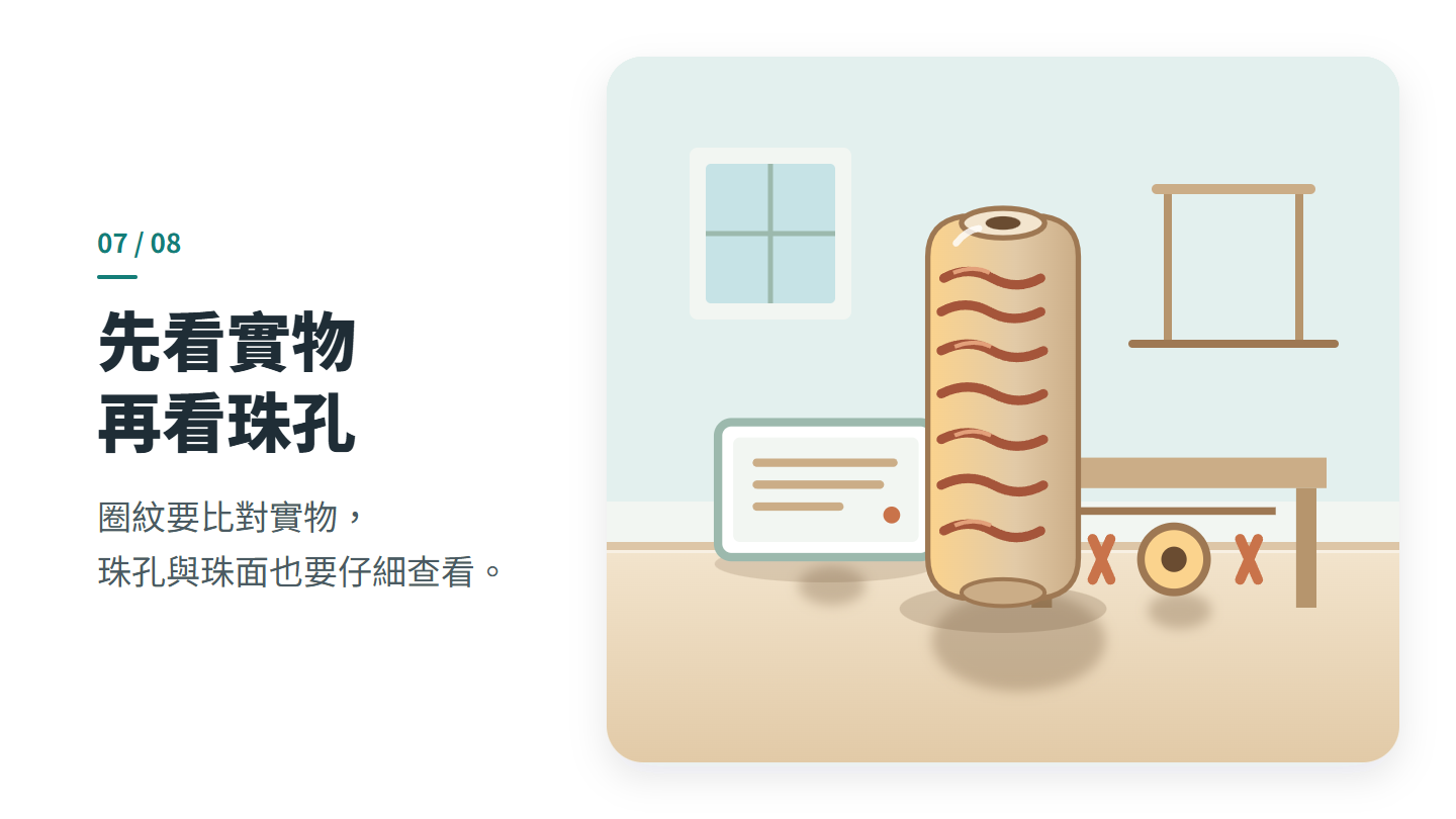 先看實物 再看珠孔