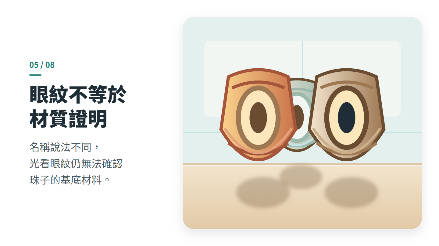 眼紋不等於 材質證明
