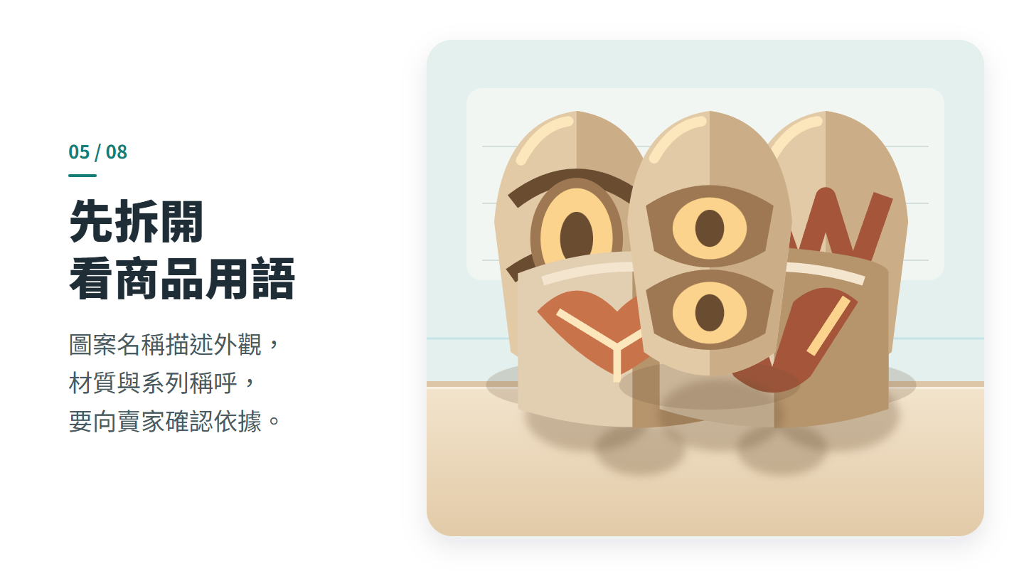 先拆開 看商品用語