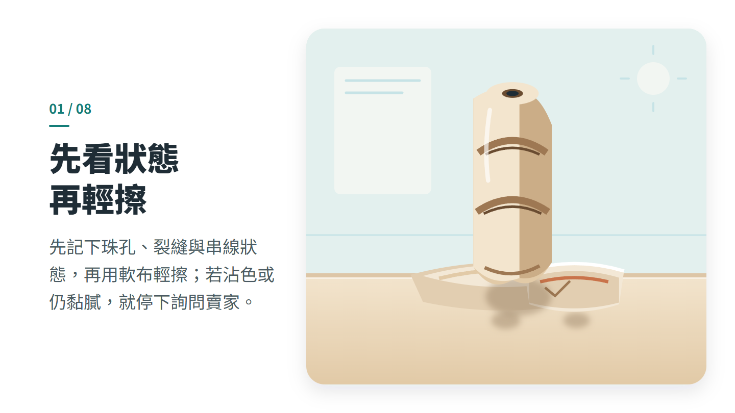 先看狀態 再輕擦